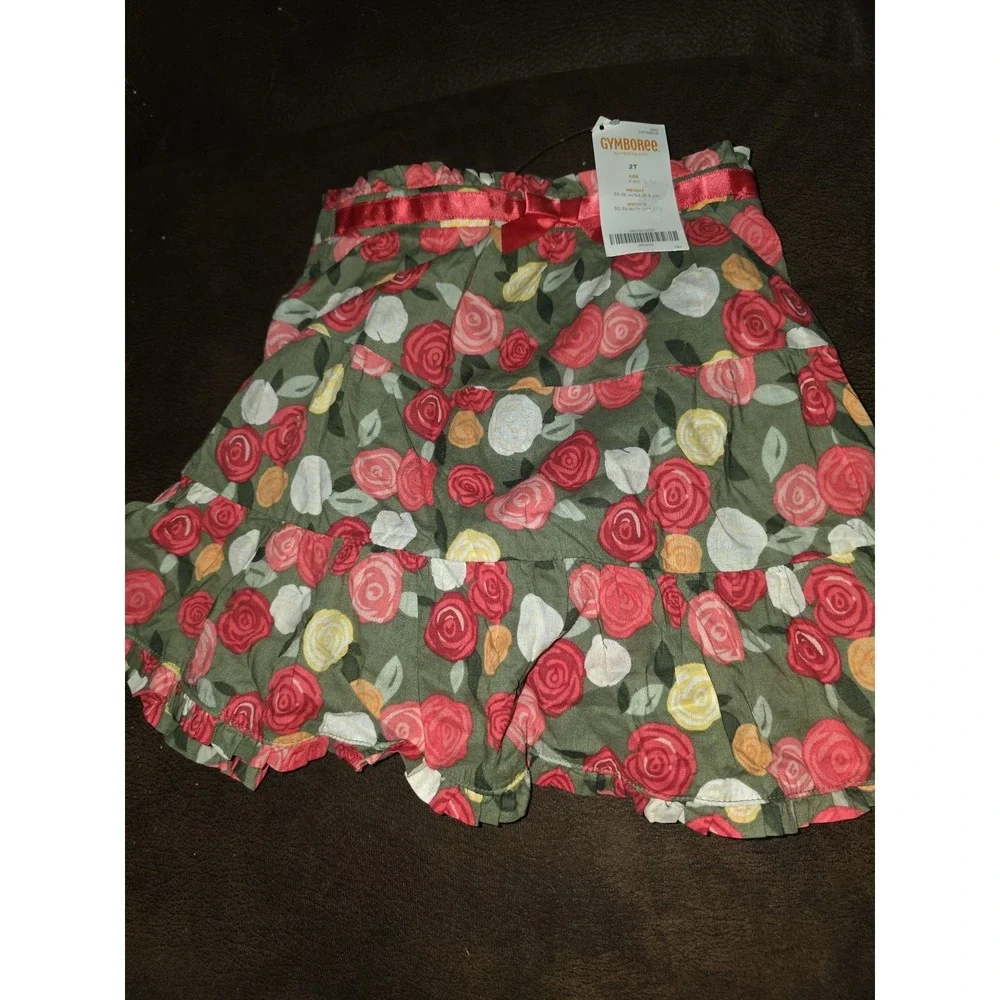 Gymboree unicorn garden floral skirt size 2t nwt‎